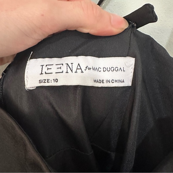 NWOT MAC DUGGAL Black 49106 Square Neck A Line Mini Dress Rhinestone Strap Sz 10 - Picture 11 of 16